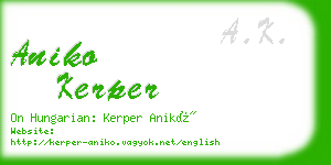 aniko kerper business card